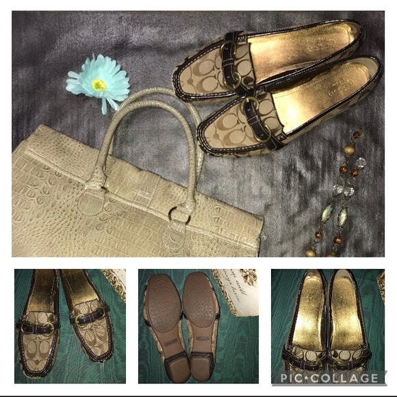 ❌SOLD❌Coach (Sharin) Khaki, signature loafers - Picture 12 of 12
